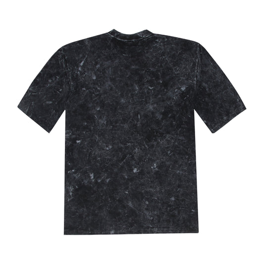 Acid Wash - Black Oversized Embroidery T-shirt