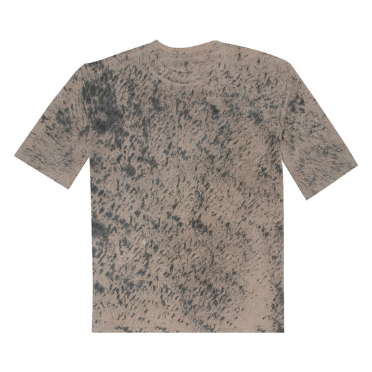 Acid Wash - Beige Oversized Embroidery T-shirt