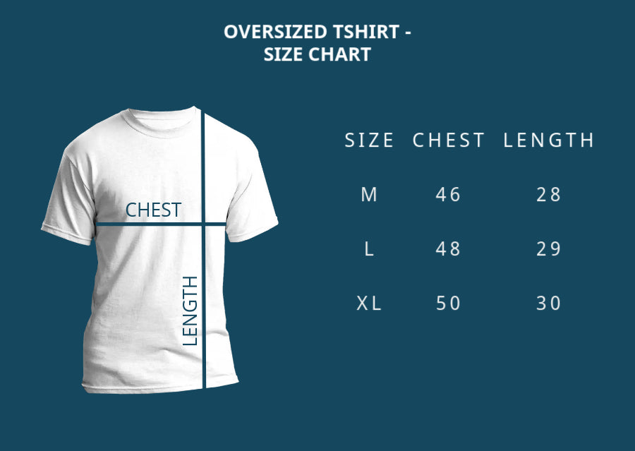 Solids - Navy Blue Oversized T-shirt