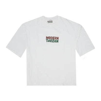 Modern Tarzan - White Embroidery Oversized T-shirt