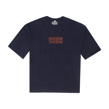 Modern Tarzan - Navy Blue Embroidery Oversized T-shirt