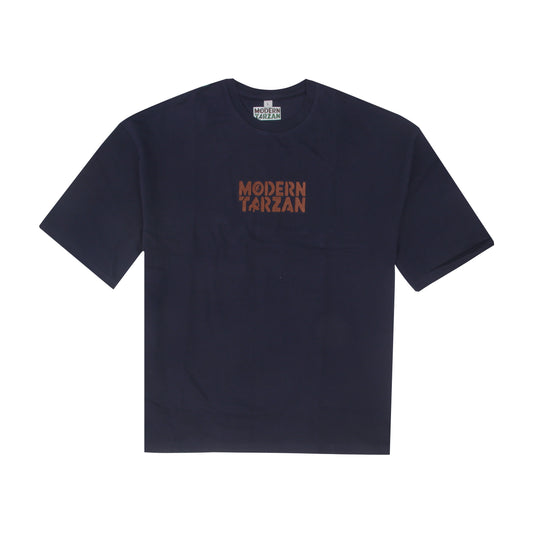 Modern Tarzan - Navy Blue Embroidery Oversized T-shirt