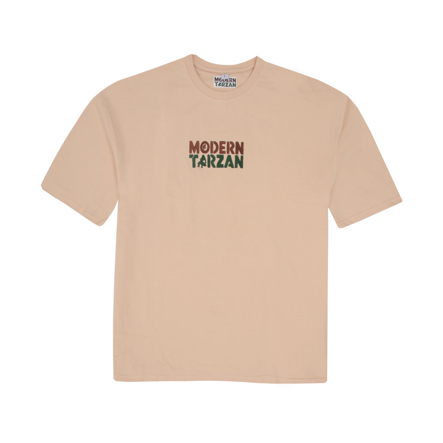 Modern Tarzan - Beige Embroidery Oversized T-shirt