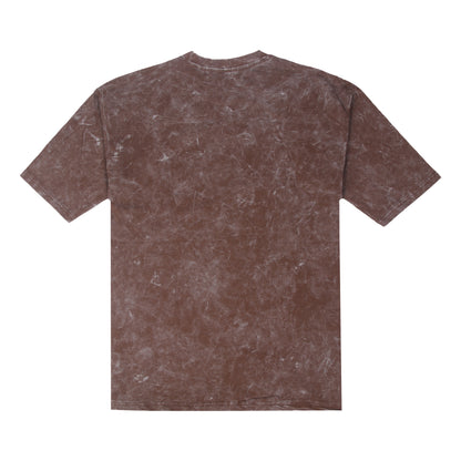 Acid Wash - Brown Oversized Embroidery T-shirt