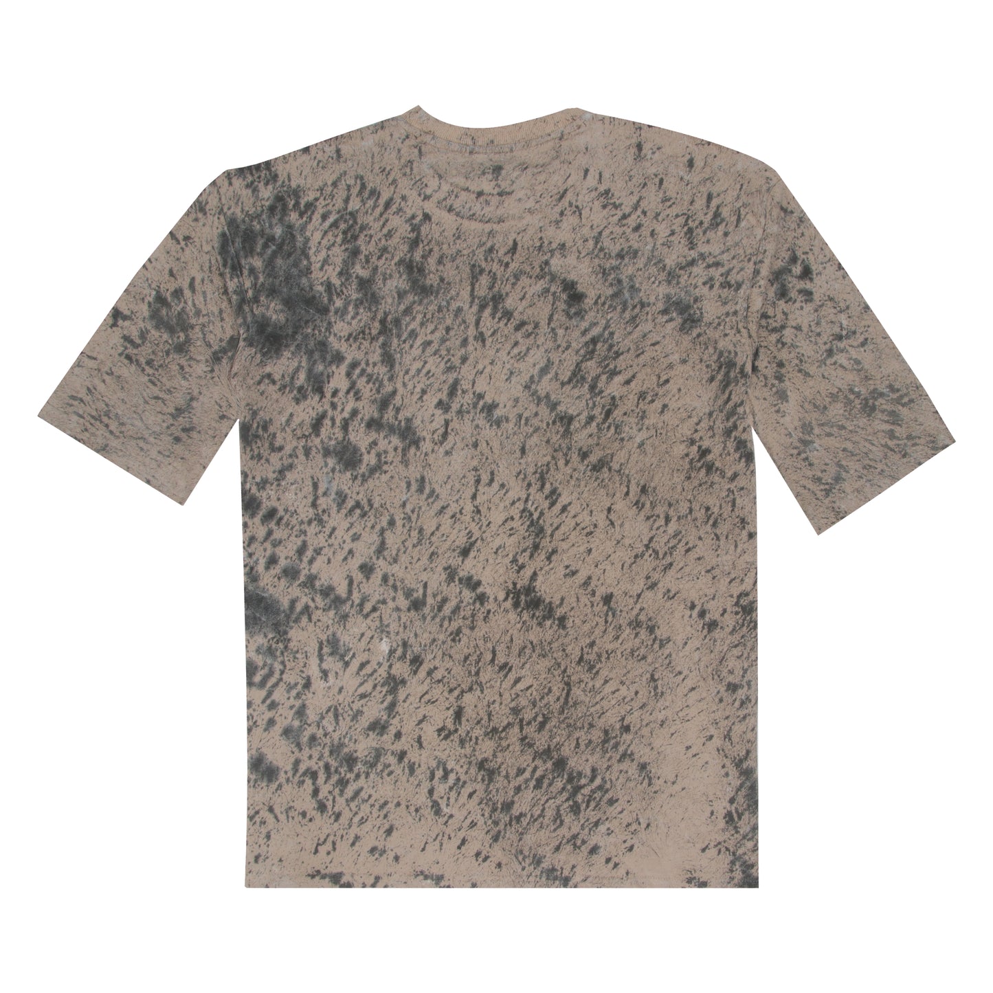 Acid Wash - Beige Oversized Embroidery T-shirt