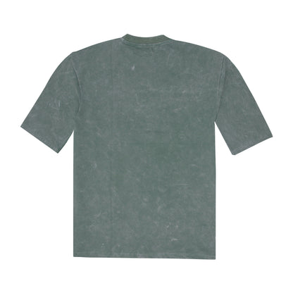 Acid Wash - Green Oversized Embroidery T-shirt