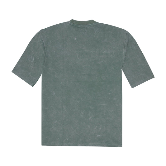 Acid Wash - Green Oversized Embroidery T-shirt