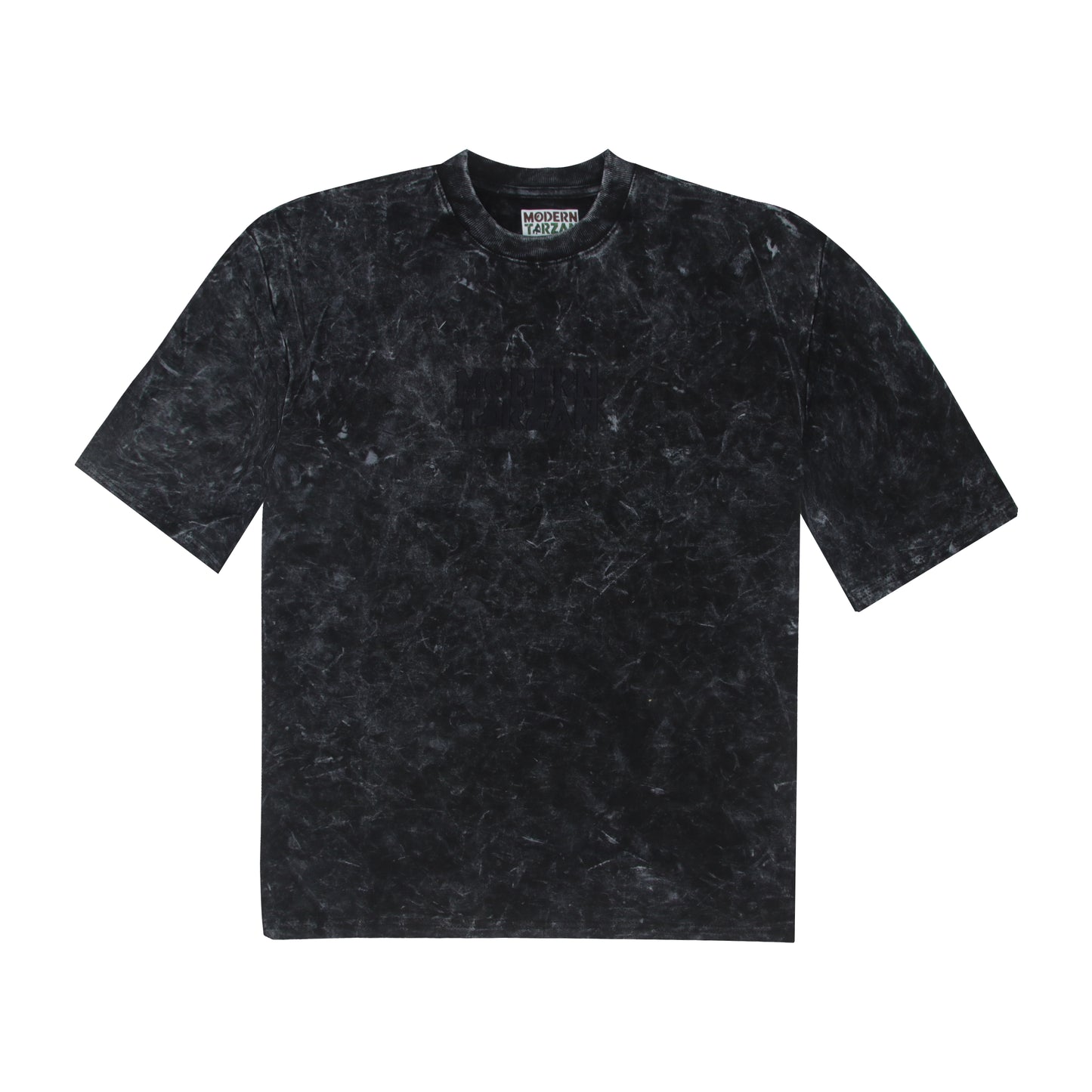 Acid Wash - Black Oversized Embroidery T-shirt