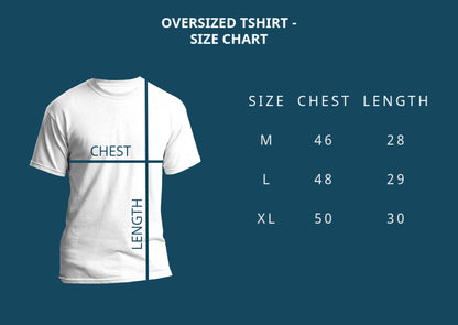 Solids - Navy Blue Oversized T-shirt